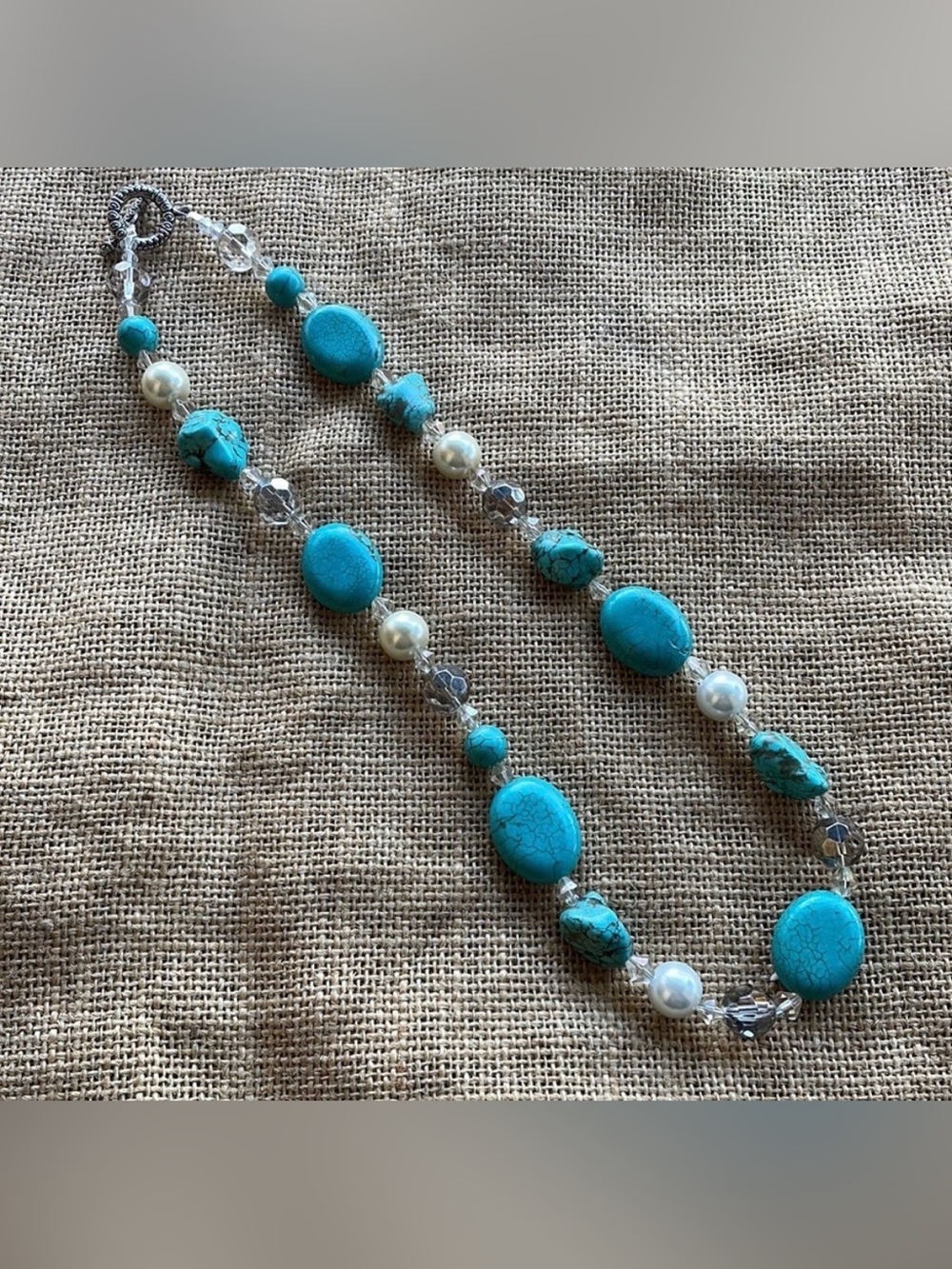 Turquoise rodeo necklace Western Cowboy Cowgirl Chunky New Handmade
